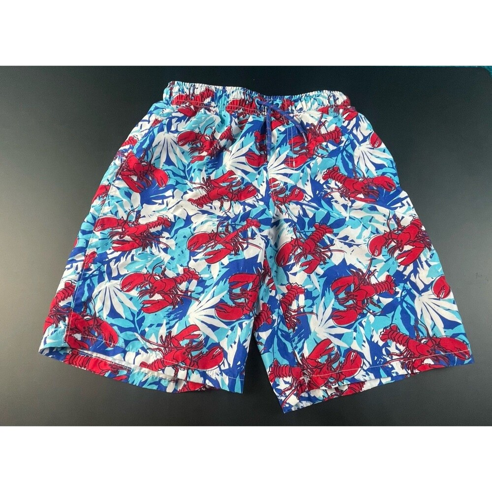 Boys' Lobster Print Swim Trunks